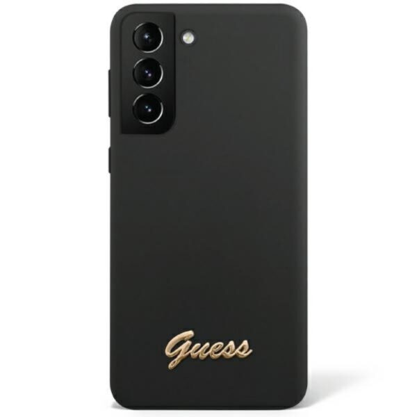 Guess Samsung S23 Plus GUHCS23MSLSMK hardcase Silicone Vintage Gold Logo black 3666339114824