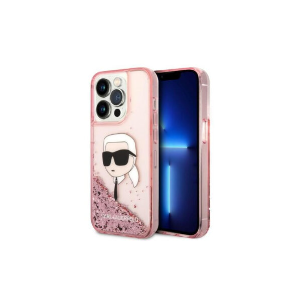 Karl Lagerfeld iPhone 14 Pro Max (6.7') KLHCP14XLNKHCP hardcase Glitter Karl Head pink 3666339086916