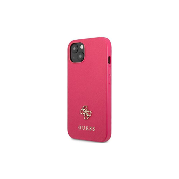 Guess iPhone 13 Pro/ 13 (6.1') GUHCP13LPS4MF hardcase Saffiano 4G Small Metal Logo pink 3666339047986