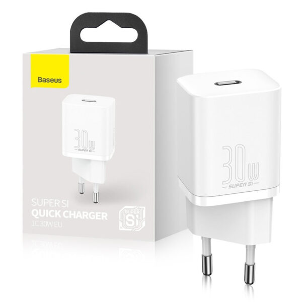 Charger Baseus Si 1C Type C 30W (CCSUP-J02) white 6953156205079