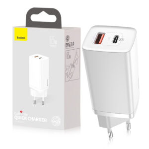 Charger Baseus GaN2 Lite 65W USB Typ C 3.0 (CCGAN2L-B0) white 6953156232945