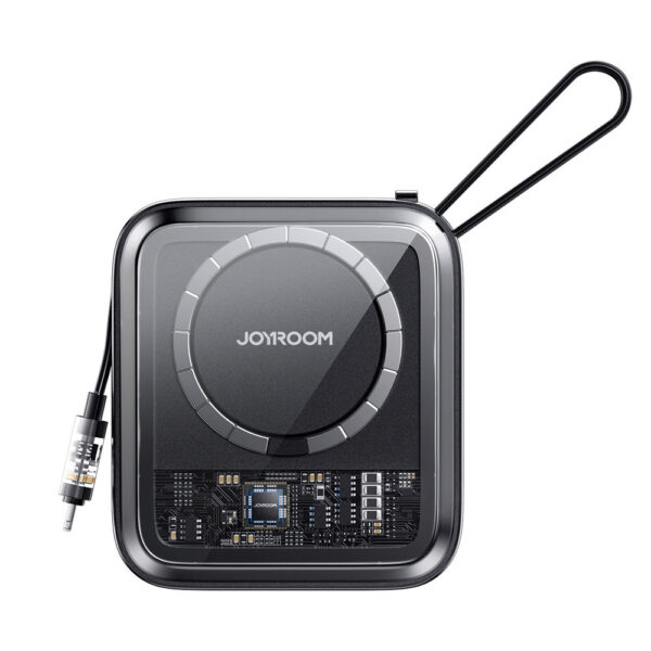 Power bank Joyroom induction 10000mAh Icy Series 22.5W with cable Lightning (JR-L007) black 6956116700072