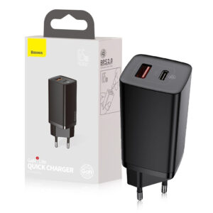 !!!Best price!!! Charger Baseus GaN2 Lite 65W USB Type C PD (CCGAN2L-B01) black 6953156232938