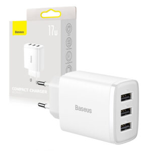 Charger Baseus Compact 3x USB 17W white CCXJ020102) 6932172606978