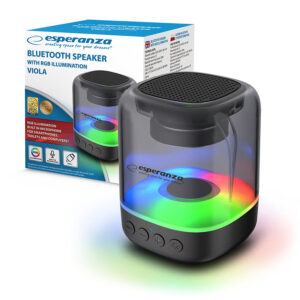 SPEAKER ESPERANZA BT FM LED RGB VIOLA 5901299958599