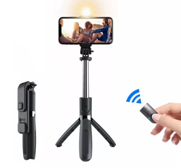 Selfie Stick bluetooth with lighting lamp Tripod 99cm