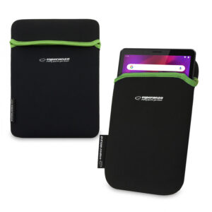 NEOPRENE TABLET CASE 9.7' ESPERANZA BLACK/ GREEN 5901299903155