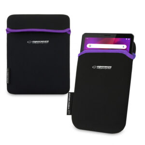 NEOPRENE TABLET CASE 9.7' ESPERANZA BLACK/ PURPLE 5901299903179