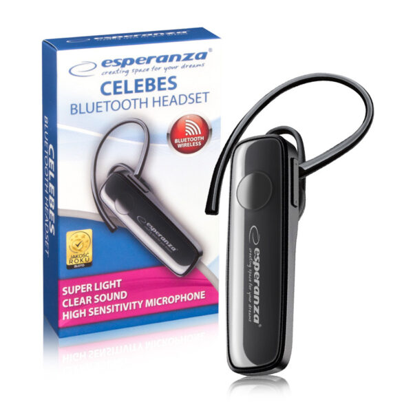 BLUETOOTH EARPHONE ESPERANZA EH184K CELEBES BLACK 5901299947517