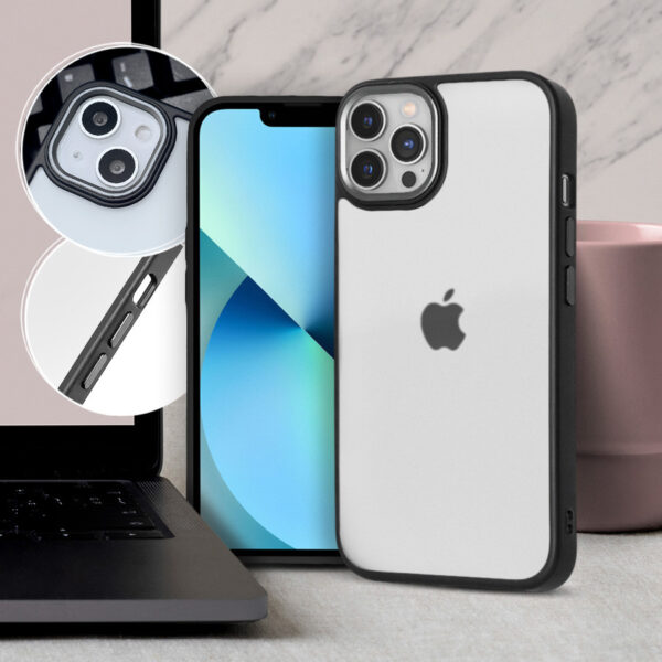 Back Case Matt Aluminium Frame iPhone X/ XS black 5900495073334