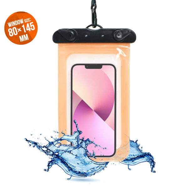 Universal waterproof case with plastic closure orange 5901737274007