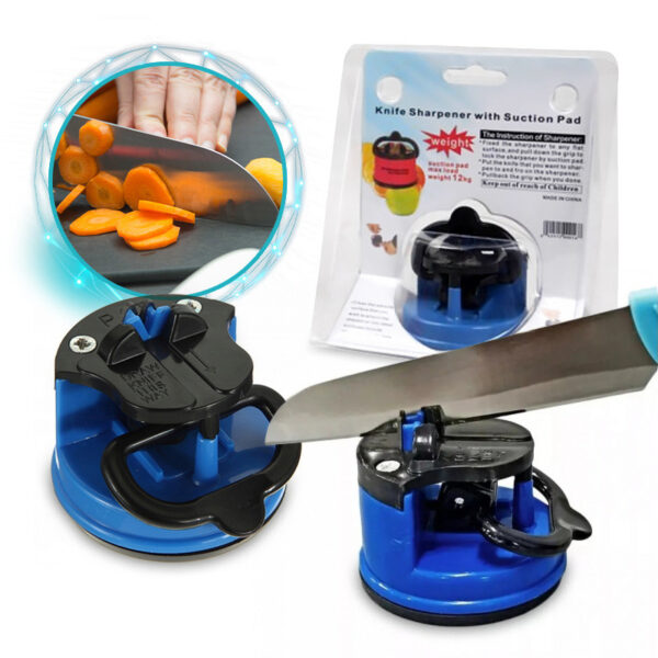 Knife sharpener with suction cup