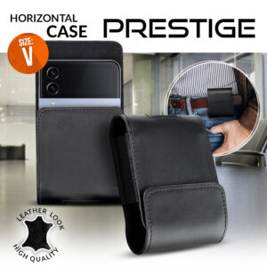 REAL LEATHER PRESTIGE HORIZONTAL CASE V SAMSUNG FLIP 1/ 2/ 3/ 4/ HUAWEI P50 Pocket/ MOTOROLA RAZR 5G 5903396201707