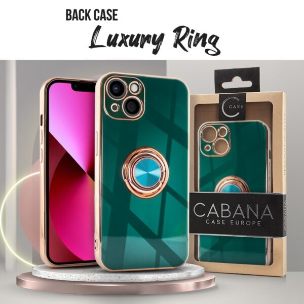 BACK CASE CABANA LUXURY RING SAMSUNG S23 DARK GREEN 5903271607334