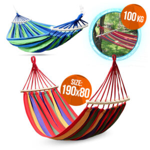 Garden hammock 200x80cm load up to 160kg (mix of colors) 5903271613267