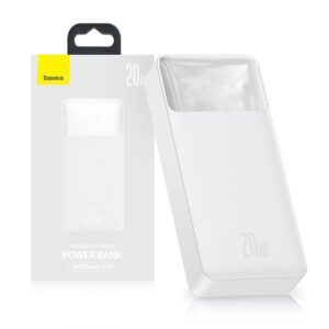 Powerbank Baseus Bipow Quick Charge 20000mAh 20W + cable USB-A - Micro USB 0.25m (PPBD050302) white 6932172618261