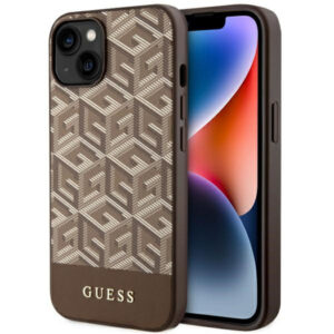 GUESS iPhone 14 Hardcase GUHMP14SHGCFSEK MAG GCUBE brown 3666339112462