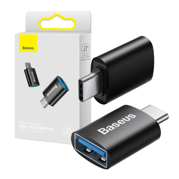 Adapter Baseus Ingenuity Series USB Type C toUSB-A 3.2 gen 1 (ZJJQ000001) black 6932172605643