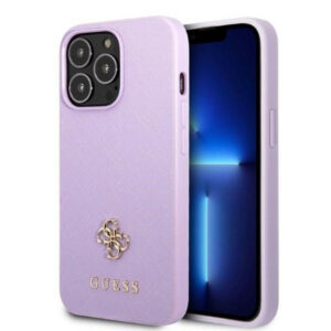 Guess iPhone 13/ 13 Pro (6.1') GUHCP13LPS4MU hardcase Saffiano 4G Small Metal Logo purple 3666339048068