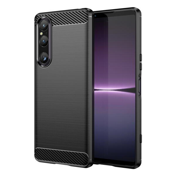 BACK CASE HIGH QUALITY Carbon Sony Xperia 1 V black 9145576275566