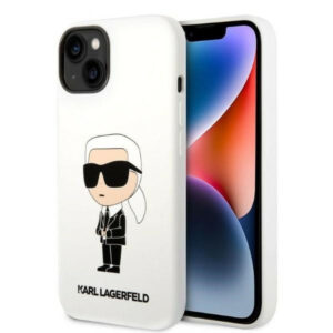 Karl Lagerfeld iPhone 14 Plus (6.7') KLHCP14MSNIKBCH hardcase Silicone Ikonik white 3666339086619