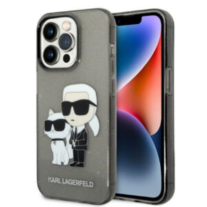 Karl Lagerfeld iPhone 14 Pro Max (6.7') KLHCP14XHNKCTGK hardcase Gliter Karl&Choupette black 3666339087234