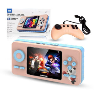 CONSOLE WITH RETRO GAMES + PAD PINK