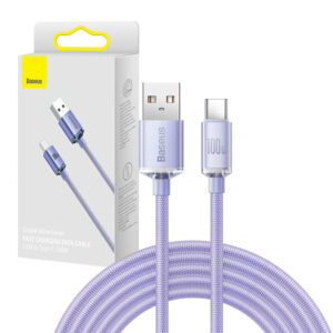 Cable USB Baseus Type A Type C 100W 2m (CAJY000505) violet 6932172602857