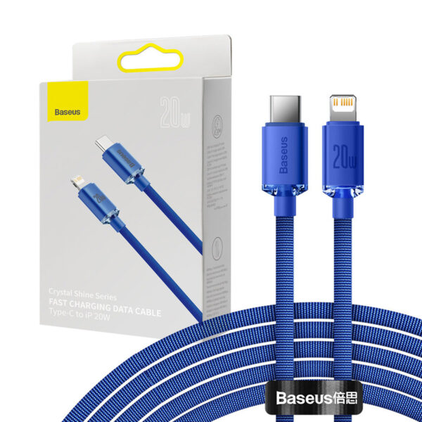 Cable USB Baseus USB Type C 20W 2m (CAJY000303) blue 6932172602789