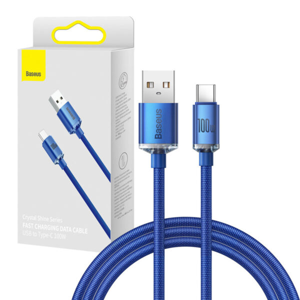 Cable USB Baseus Type A Type C 100W 1.2m (CAJY000403) blue 6932172602819