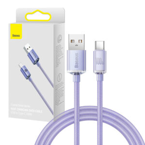 Cable USB Baseus Type A Type C 100W 1.2m (CAJY000405) violet 6932172602826