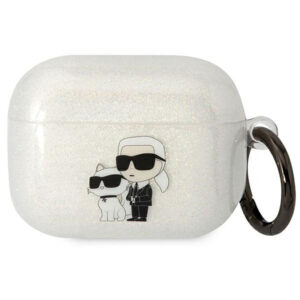 Case Karl Lagerfeld Airpods Pro KLAPHNKCTGT Gliter Karl&Choupette transparent 3666339088118