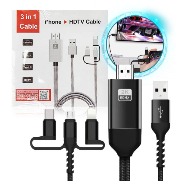 Video adapter MHL HDMI to USB micro type-c lightning