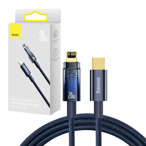 Cable Baseus Explorer Series USB Type C – Lightning 20W 1m (CATS000003) blue 6932172605674