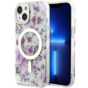 Guess iPhone 14 Plus (6.7') GUHMP14MHCFWST hardcase Magsafe IML Flower 3666339115647