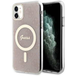 Guess iPhone 11 GUHMN61H4STP hardcase Magsafe IML 4G pink 3666339127343