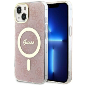 Guess iPhone 14 Pro (6.1') GUHMP14SH4STP hardcase Magsafe IML 4G pink 3666339127220