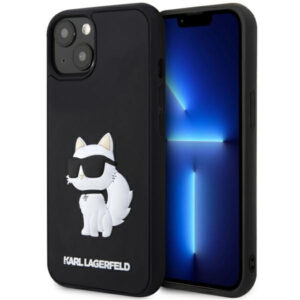 Karl Lagerfeld iPhone 14 (6.1') KLHCP14S3DRKHNK hardcase 3D Rubber Choupette NFT black 3666339122669