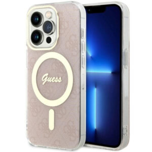 Guess iPhone 14 Pro (6.1') GUHMP14LH4STP hardcase Magsafe IML 4G pink 3666339118280