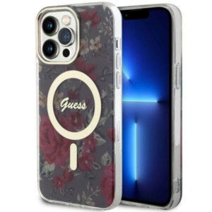 Guess iPhone 14 Pro Max (6.7') GUHMP14XHCFWSA hardcase Magsafe IML Flower khaki 3666339115623