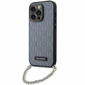 Karl Lagerfeld iPhone 14 Pro Max (6.7') KLHCP14XSACKLHPG hardcase Saffiano Mono Chain silver 3666339122935