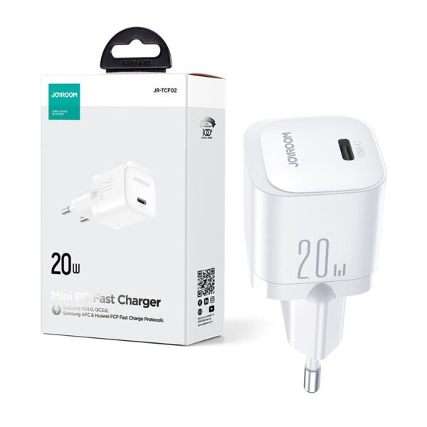 Mini charger Joyroom USB C 20W PD JR-TCF02 white 6956116742331