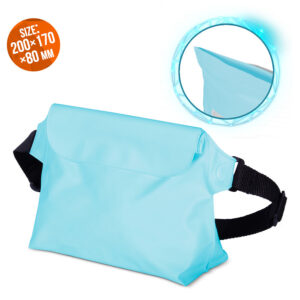 Waterproof waist bag PVC light blue 9145576276723