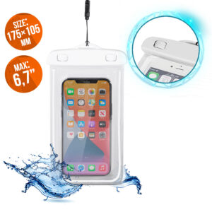 Waterproof phone case with lanyard PVC white 9145576276631