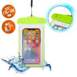 Waterproof phone case with lanyard PVC green 9145576276617