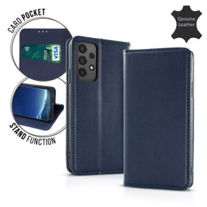 SMART PRO REAL LEATHER iPhone 14 Plus (6.7') dark blue 5907457706804