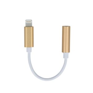 BLACKMOON Adapter iPhone 8-PIN-audio jack 3,5 mm gold 5900495738189