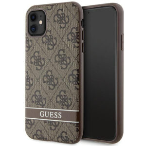 Guess iPhone 11 GUHCN61P4SNW HC 4G Stripe brown 3666339170110