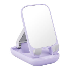 Adjustable phone stand Baseus Seashell Series with mirror purple 6932172629922