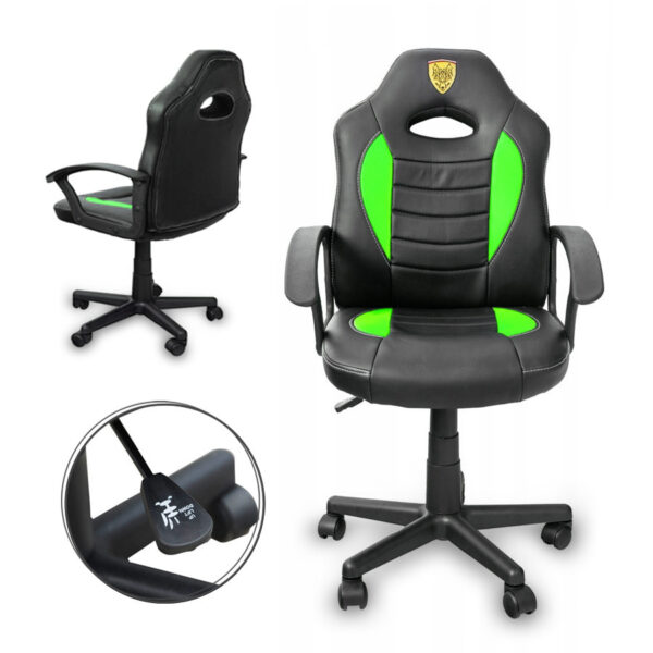 GAMING CHAIR ROTATING G25 BLACK-GREEN